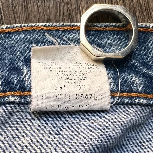 Vintage Levi's 505 Orange Tab Straight Cut Acid Wash Jeans - Picture 4 of 10